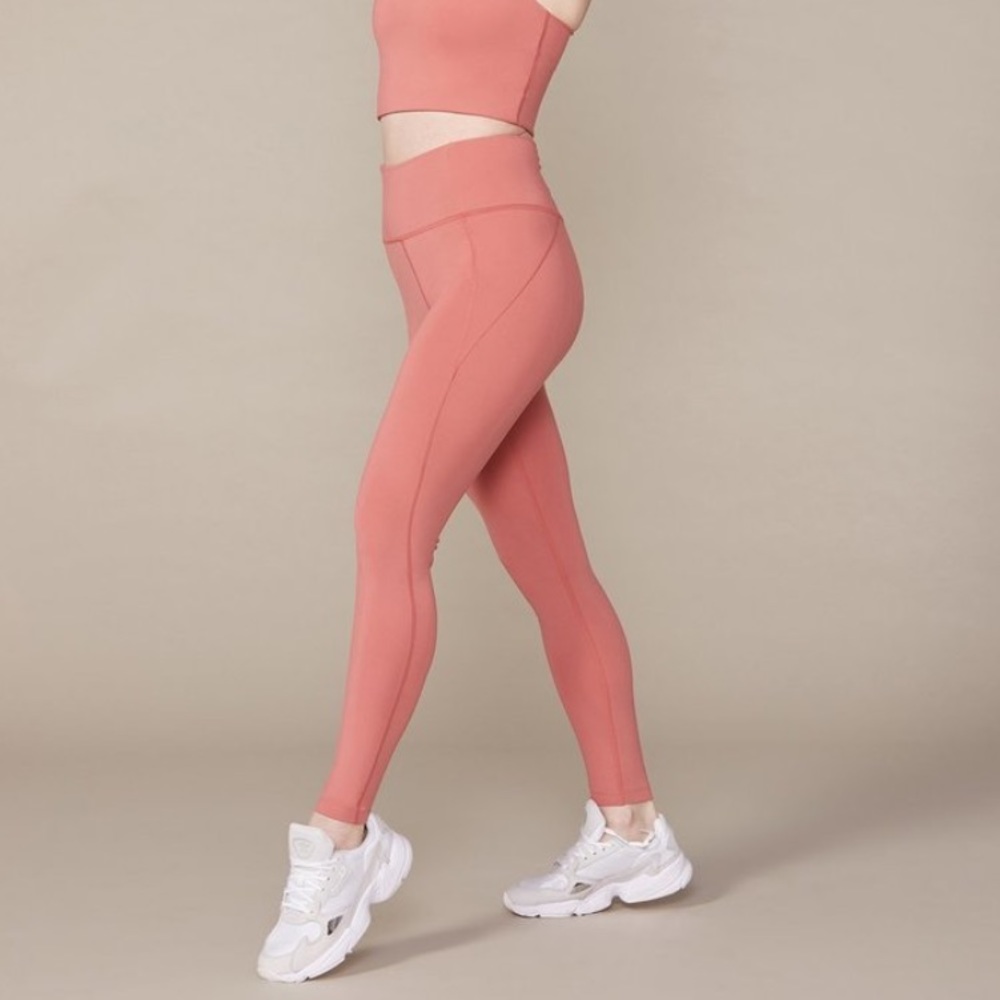 Girlfriend Collective High Rise Leggings in Clay